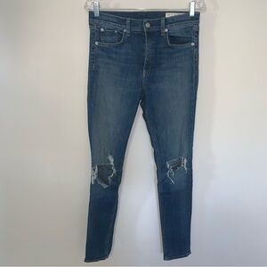 Rag & Bone High Rise Skinny Jeans in Bonnie 29